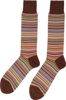 Thumbnail for your product : Paul Smith Brown Classic Multistripe Socks