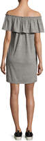 Thumbnail for your product : Current/Elliott The Ruffle Off-the-Shoulder Dress, Gray