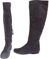 Grey Velvet Boots 