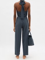 Thumbnail for your product : Eres Abby Halterneck Jersey Wide-leg Jumpsuit - Grey