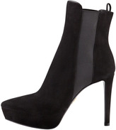 Thumbnail for your product : Prada Pointed-Toe Platform Ankle Bootie, Black