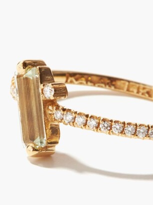 Suzanne Kalan Diamond, Topaz & 14kt Gold Ring - Yellow Gold