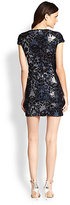 Thumbnail for your product : Just Cavalli Sequin Floral-Print Cap-Sleeve Dress
