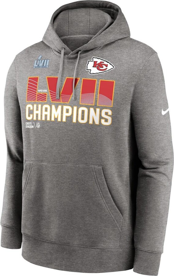 Nike Men's Heather Gray Kansas City Chiefs Super Bowl Lvii Champions ...