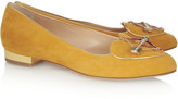 Thumbnail for your product : Charlotte Olympia Sagittarius suede slippers