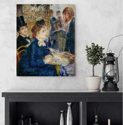 Alcott Hill In the Caf茅 by Pierre-Auguste Renoir Painting Reproductions Reproductions,Giclee Canvas Prints Wall Art for Home Decor