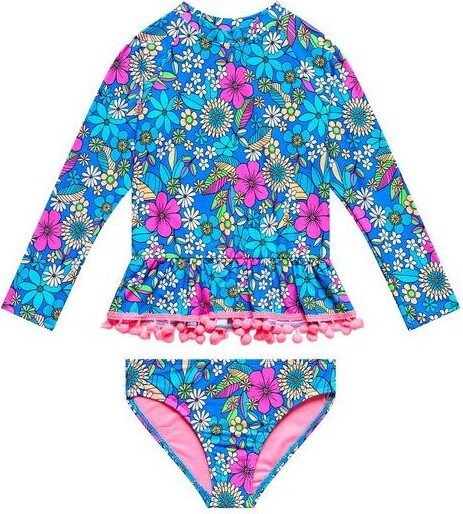 Beach Lingo Girls' Electric Ave Swim Tankini Set Toddler 2T Multi