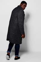 Thumbnail for your product : boohoo Big And Tall Textured Smart Lined Overcoat