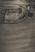 Thumbnail for your product : R 13 Distressed mid-rise skinny jeans