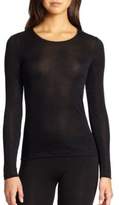 Thumbnail for your product : Hanro Silk Long-Sleeve Top