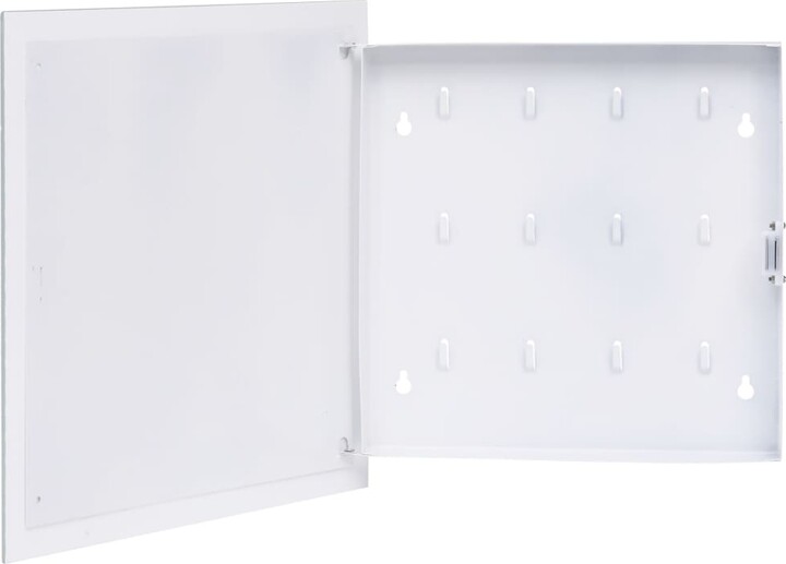 VidaXL Key Box with Magnetic Board White 13.8"x13.8"x1.6"