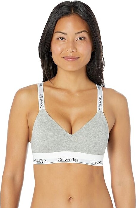 Bras Calvin Klein Modern Cotton Light Lined Bralette (Full Cup) Grey  Heather