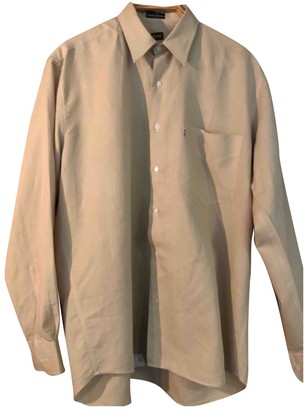 Non Signé / Unsigned Non Signe / Unsigned Oversize Beige Linen Shirts