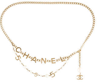 Chanel Pearl Logo Belt