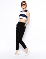 Thumbnail for your product : ASOS Ankle Grazer Trousers - Black