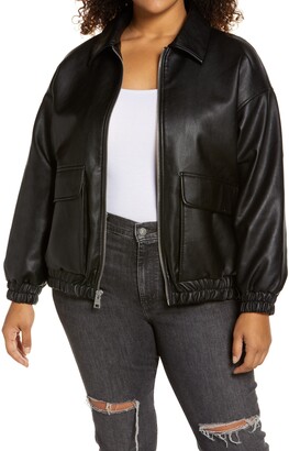 Levi's Women's Faux Leather Dad Bomber Jacket - ShopStyle