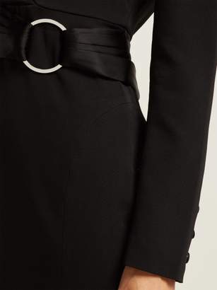 Jonathan Simkhai Tuxedo Style Crepe Dress - Womens - Black