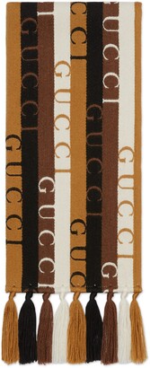 Gucci stripe wool scarf