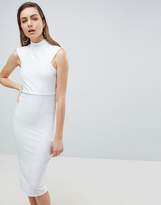 Thumbnail for your product : ASOS Design High Neck Bandage Bodycon Midi Dress
