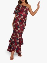 Thumbnail for your product : Chi Chi London Aster Floral Crochet Maxi Dress, Red/Blue