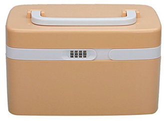 eoere Combination Lock Medicine Cabinet with Separate Compartments Childproof Pill Case Storage Box ,Size 11x7.4x6.2 inches