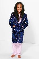 Thumbnail for your product : boohoo Girls Polka Dot Dressing Gown