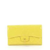 Chanel L Flap Wallet Quilted Patent L 