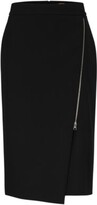 Slim-fit pencil skirt with exposed 