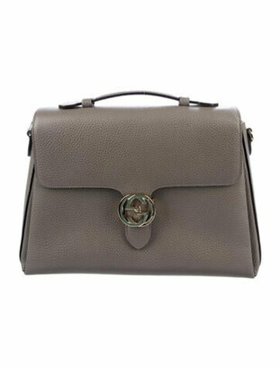 Gucci Medium Dollar Interlocking GG Shoulder Bag Grey - ShopStyle