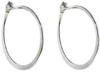 Melissa Joy Manning Medium Forged Round Hoop Earrings - Sterling Silver