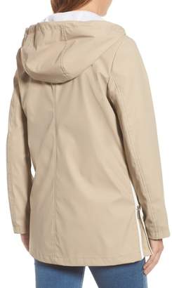 French Connection Side Zip Hem Hooded Slicker