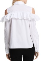 Thumbnail for your product : Calvin Klein Cold Shoulder Ruffle Blouse