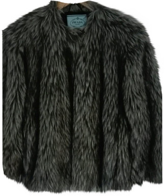 Prada Black Faux fur Coats - ShopStyle