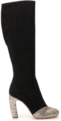 glitter black booties