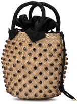 Thumbnail for your product : Le Nine Crystal Embellished Bucket Bag