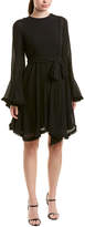Thumbnail for your product : Chloé Textured Silk-Blend A-Line Dress