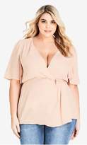 Thumbnail for your product : City Chic Citychic Copper Rose Simply Knot Top