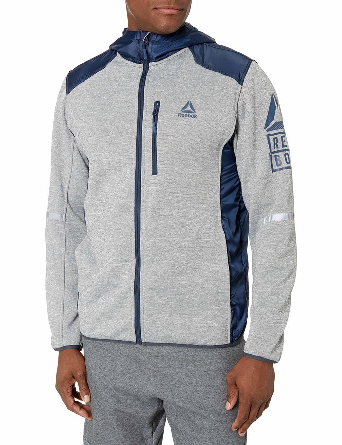 reebok men's softshell swacket jacket