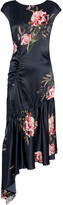 Thumbnail for your product : Sachin + Babi Huma Asymmetric Floral-print Silk-satin Midi Dress