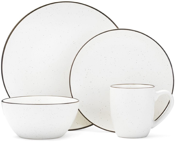 Mikasa Gourmet Basics Juliana Cream Speckling 16pc. Dinnerware Set