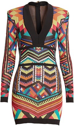 jacquard bodycon dress