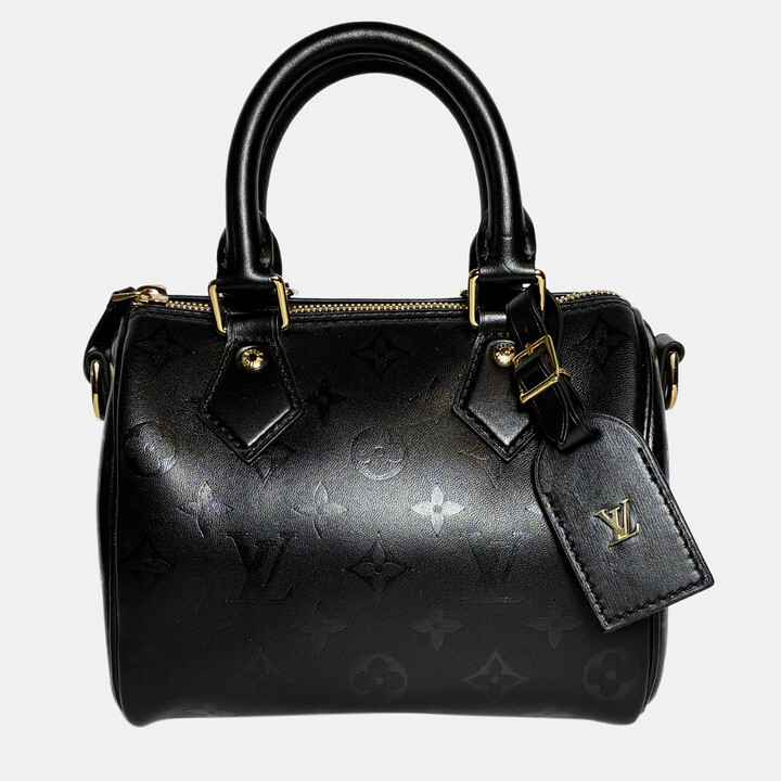 Louis Vuitton Black Speedy 20 BB Monogram Ink Coated Canvas Bag
