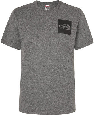The North Face Logo-Print Melange Cotton-Blend Jersey T-Shirt