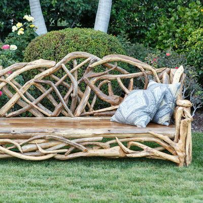 Garden Age Harini Driftwood Branch Bench 7FT