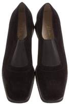 Thumbnail for your product : Ferragamo Suede Square-Toe Loafer