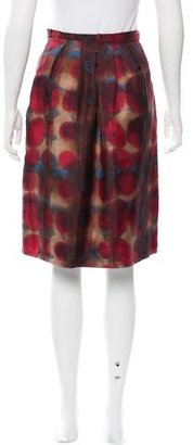 Piazza Sempione Abstract Print Pencil Skirt