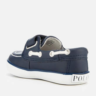 Polo Ralph Lauren Toddlers' Sander EZ Leather Boat Shoes - Navy/White