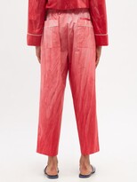 Thumbnail for your product : Umit Benan X F.r.s - Jeff Marble-print Cotton-poplin Pyjama Trousers - Pink