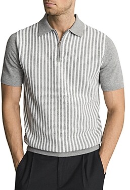 Mens Grey Stripe Polos | Shop the world's largest collection of 