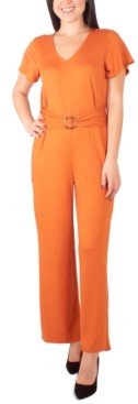 ny collection petite belted jumpsuit